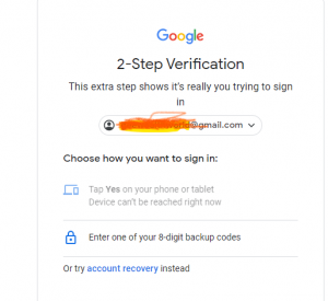 Recover your Google Account